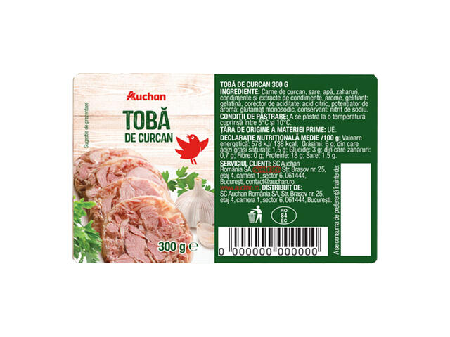 Toba de curcan Auchan, 300 g