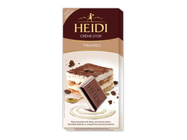 Ciocolata amaruie cu Tiramisu Heidi Creme D’Or, 90g