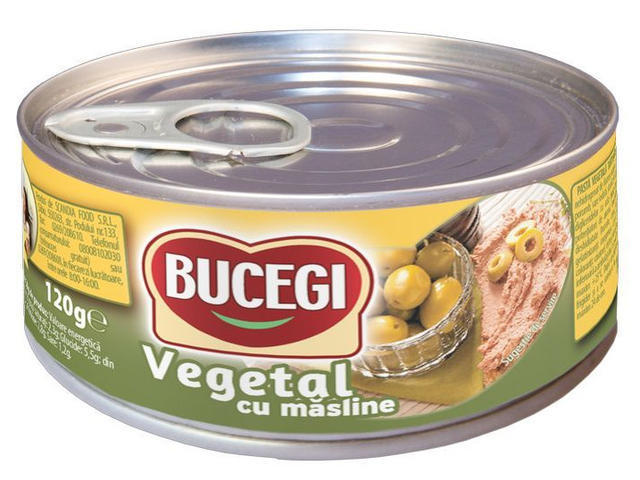 Pasta vegetala cu masline 120 g Bucegi