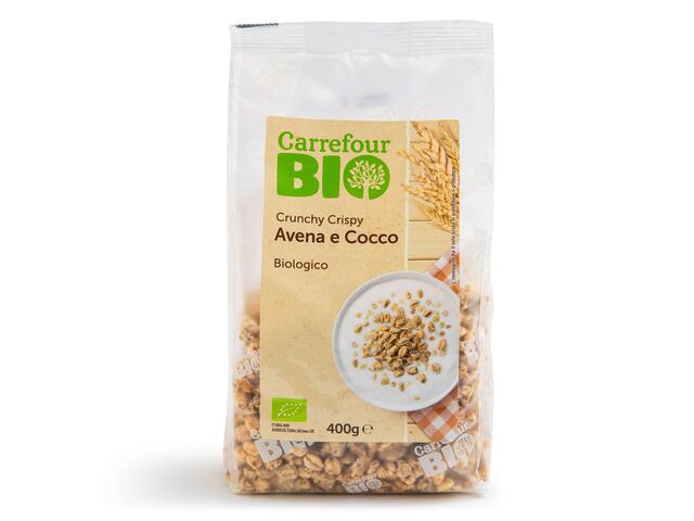 Ovaz crocant cu nuca de cocos Carrefour Bio 400g