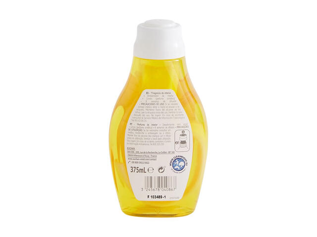 Odorizant cu fitil Auchan Home & Perfume cu parfum de lamaie, 375 ml