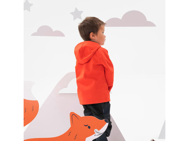 Geacă Softshell Drumeție la munte MH900 Roșu Copii 2-6 ani - 89-95cm 2-3A