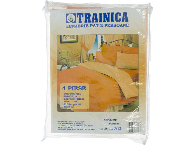 Trainica Lenjerie de pat 2 persoane sifon