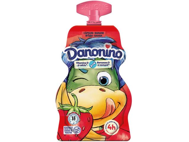 Iaurt de baut capsuni banane 70g Danonino