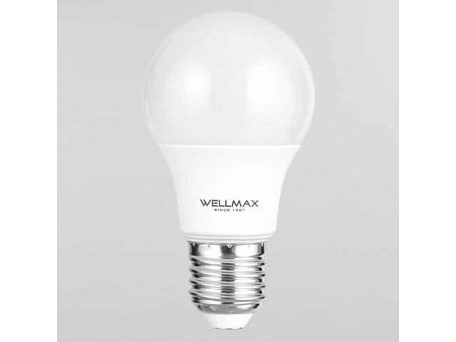 Bec LED WELLMAX 9W E27 L.6 l.6 H.11 D.6 alb