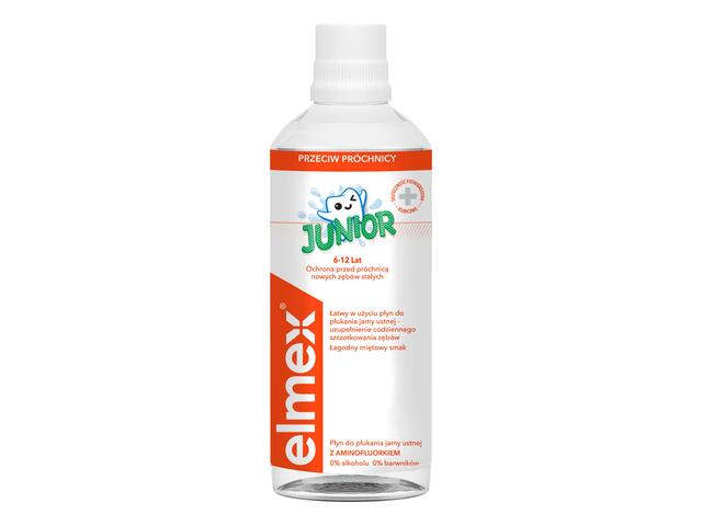 Apa de gura pentru copii elmex® Junior 400ML, 6-12 ani