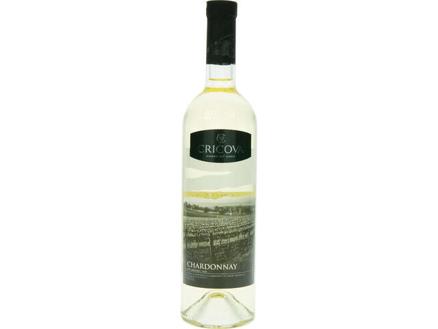 Cricova Chardonnay vin alb demisec 12.5% alcool 0.75 l