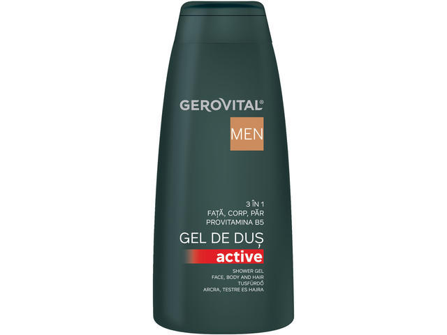 Gel De Dus Gerovital Men Active 3In1, 400 Ml