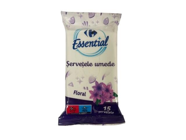 Servetele umede cu parfum floral 15 buc Carrefour