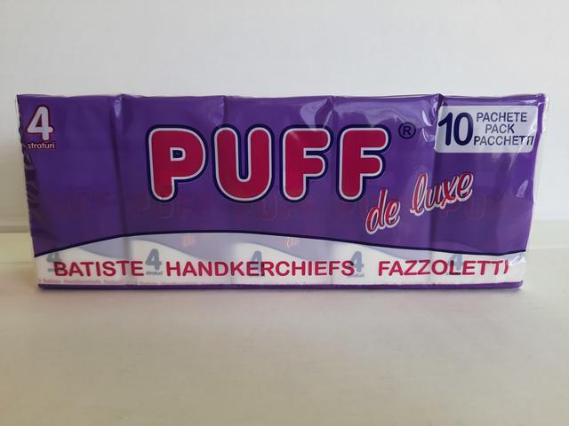 Batiste nazale neparfumate 4 straturi 10 pachete Puff Select