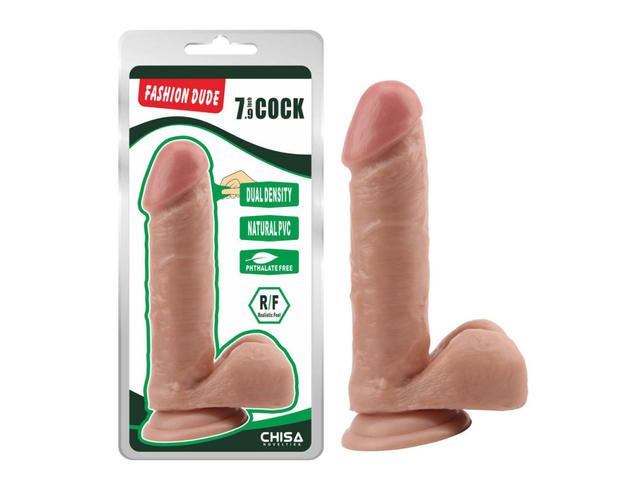 Dildo Realistic Fashion Dude- 7.9 Inch Cock [ 20 cm x 4 cm ] - Dubla Densitate, Material Antibacterial