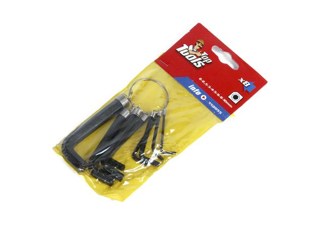 Chei imbus, cu locas hexagonal, Top Tools 35D055, 2-10 mm, 8 piese