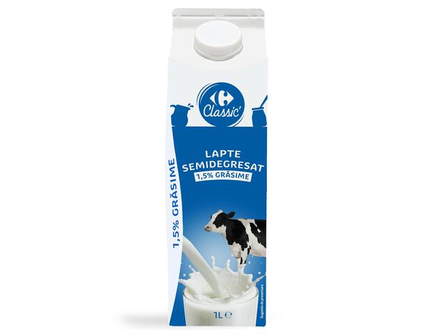 Lapte 1.5% Grasime 1L Carrefour Classic