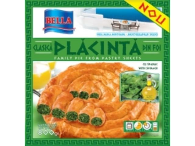 Placinta invartita cu spanac congelata rapid 800g Bella Premium