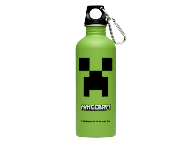 Sticla pentru apa Minecraft, model Creeper, 500 ML, Verde