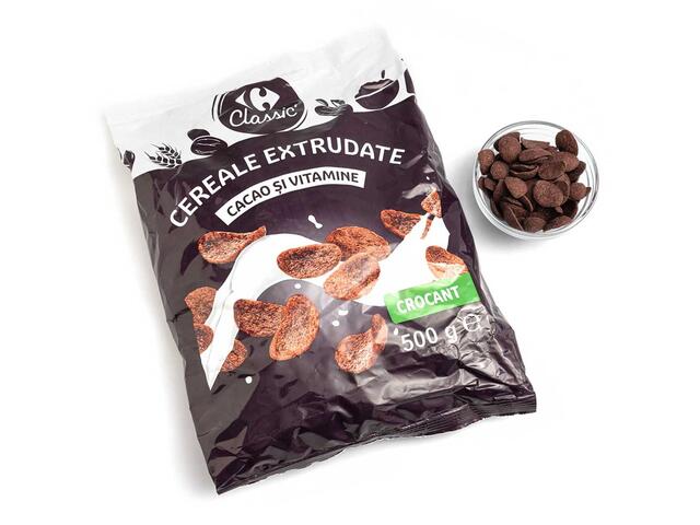 Cereale Extrudate Cu Cacao Si Vitamine 500 G Carrefour