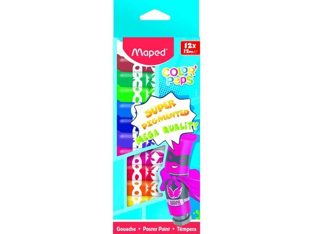 # Tempera Maped 12 Ml, 12 Culori