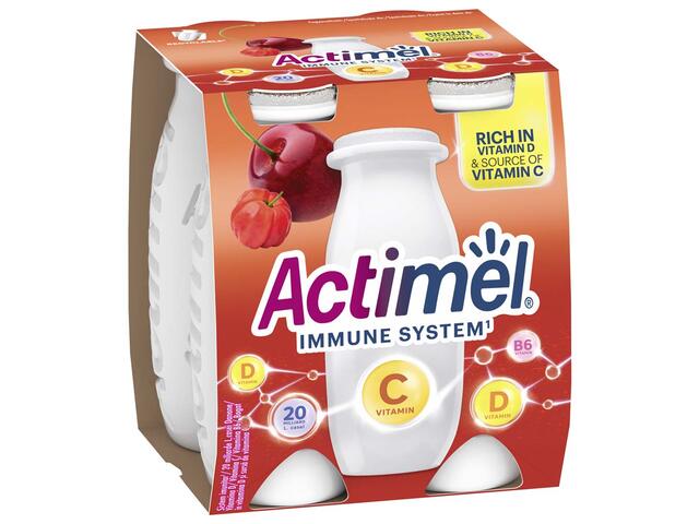 Iaurt de baut cirese acerola vitamina C 4x100g Actimel