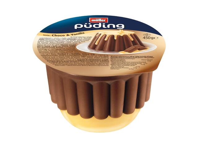 Pudding ciocolata si sos de vanilie 450g Muller