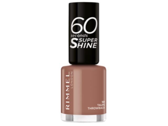 Lac de unghii Rimmel 60 Seconds Super Shine, 101 Taupe Throwback, 8ML