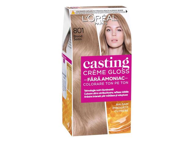 L Oreal Paris Casting Creme Gloss 801 Blond Satin Vopsea de par semi-permanenta fara amoniac 180ml