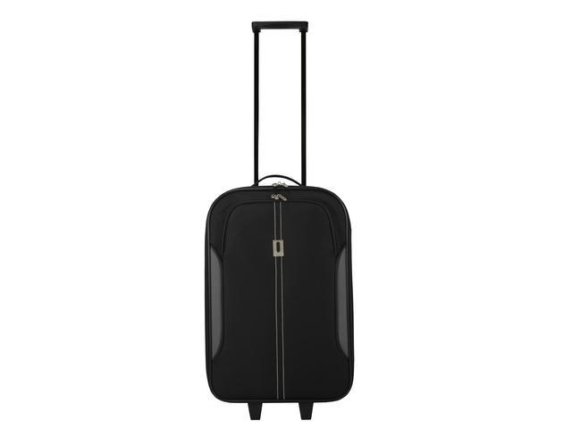 Troler Soft Case 57 cm, 2 roti, negru, Carrefour