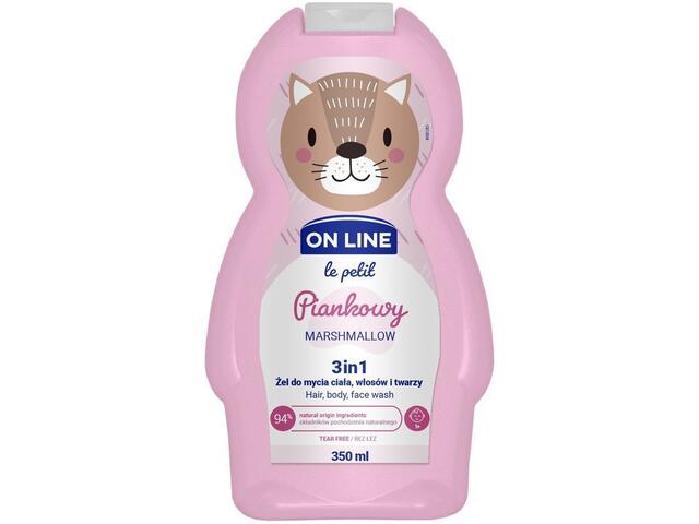 Gel de dus hidratant 3in1 On Line pentru par si corp Le Petit, de la un an, 350 ML