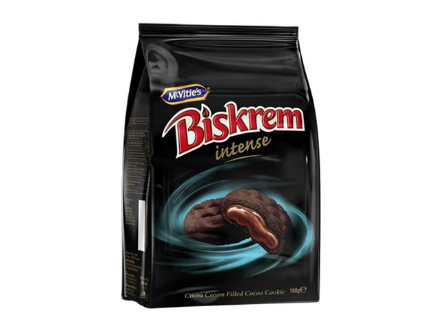 Biskrem Intense biscuiti de cacao, umpluti cu 30% crema de cacao 160g