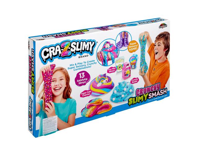 Set creativ cu slime, Cra-Z-Art, Crunchy Slimy Smash, 12 culori