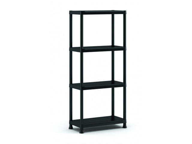 Raft pentru depozitare din polipropilena, Keter Plus Shelf, 4 polite, 20 kg/polita, 60 x 30 x 135 cm