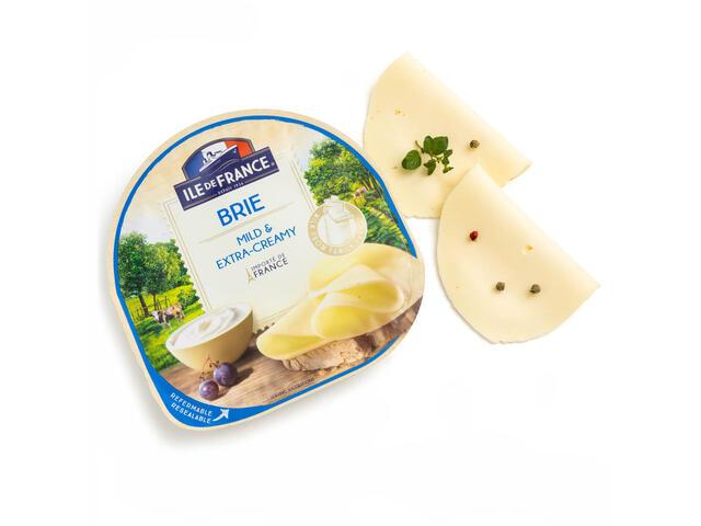 Ile de France Brie Mild and Extra Creamy cascaval felii 150 g