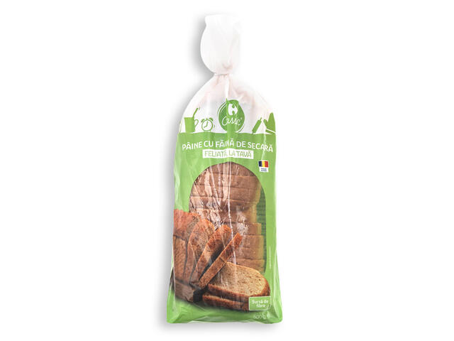 Paine la tava cu faina de secara Carrefour Classic 500g