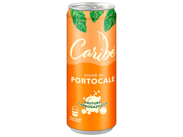 Caribé Bautura racoritoare carbogazoasa cu aroma de portocale 330 ml