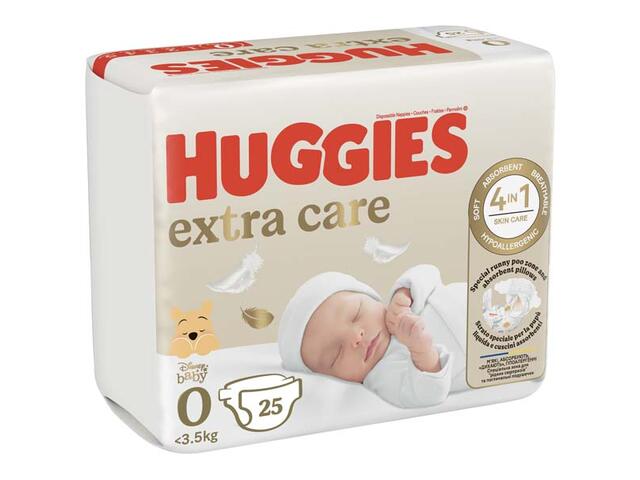 Scutec Huggiesextracare(Nr.0);25 Buc; < 3,5 Kg