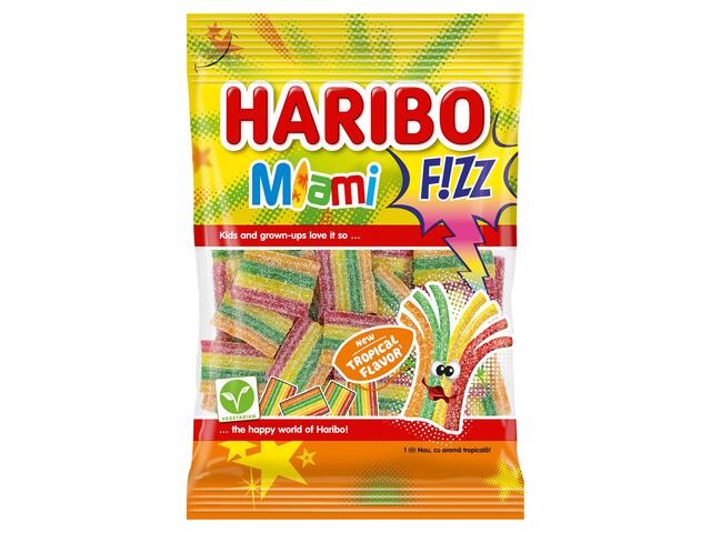 Haribo Miami Fizz Bomboane gumate fructe de padure 85g