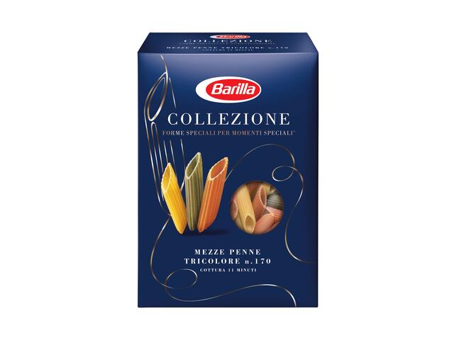 Paste scurte Mezze Penne Tricolore Barilla, 500g