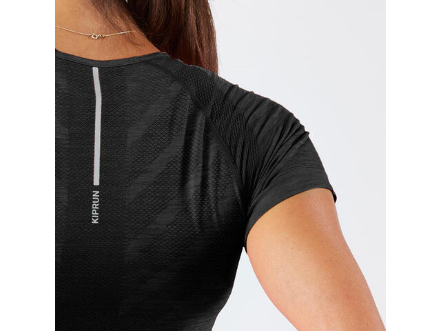 Tricou slim fără cusături alergare asfalt+ trail KIPRUN Run500 Confort Damă - L