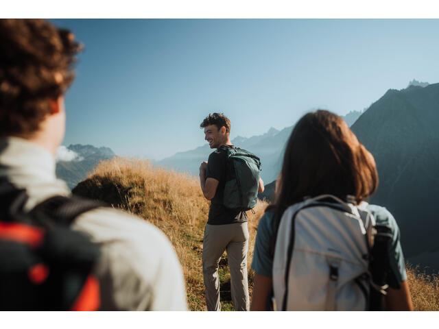 Tricou Drumeție la Munte MH100 Bej Bărbațiundefined