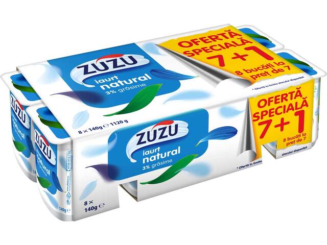 Zuzu iaurt natural 7+1  140g