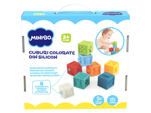 Cuburi colorate din silicon, Minibo