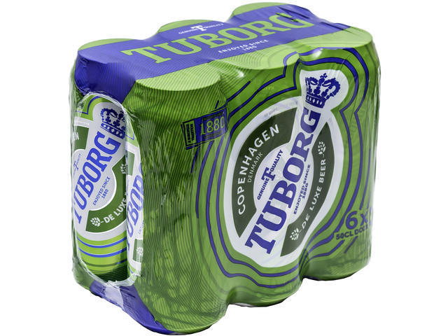 Bere Blonda Tuborg Pachet 6 Doze 0,5L