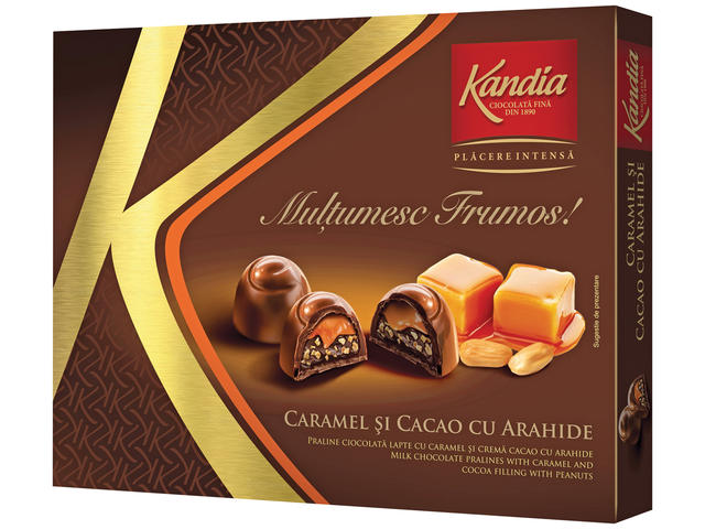 Praline de ciocolata umplute cu crema irish Kandia 104.5 g