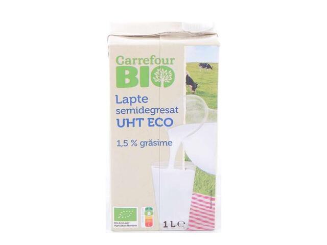 Lapte eco UHT 1,5%grasime Carrefour Bio 1L