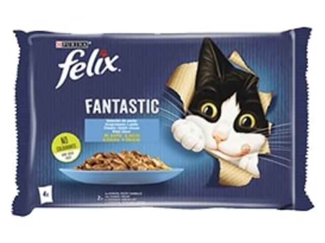 Felix Hrana umeda cu somon&cambula pt pisici 4 x 85 g