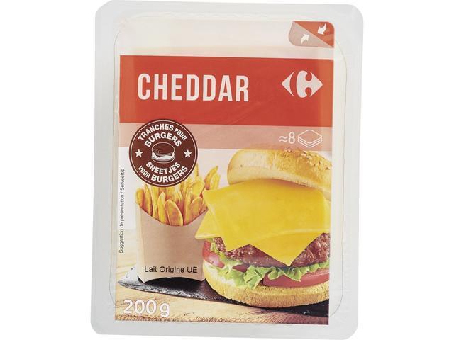 Branza Cheddar Carrefour 10 felii