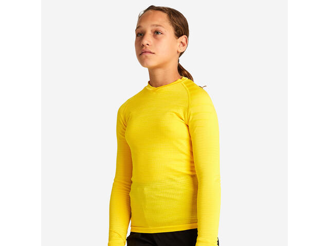 Bluză termică Fotbal Keepdry 500 Galben Copii  - 123-130cm 7-8A