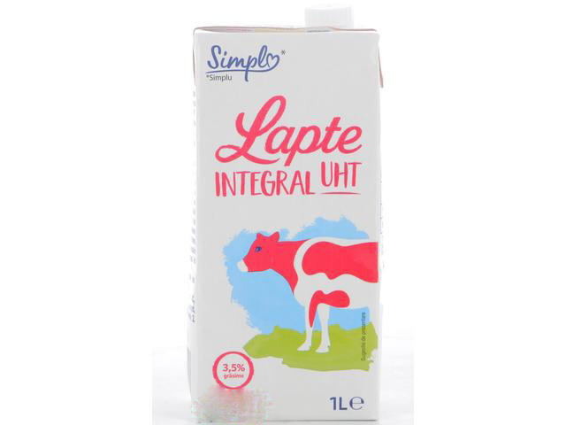 Lapte UHT integral 3.5% grasime 1L