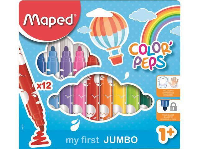 Carioci Maped Color'Peps My First Jumbo, set 12 bucati