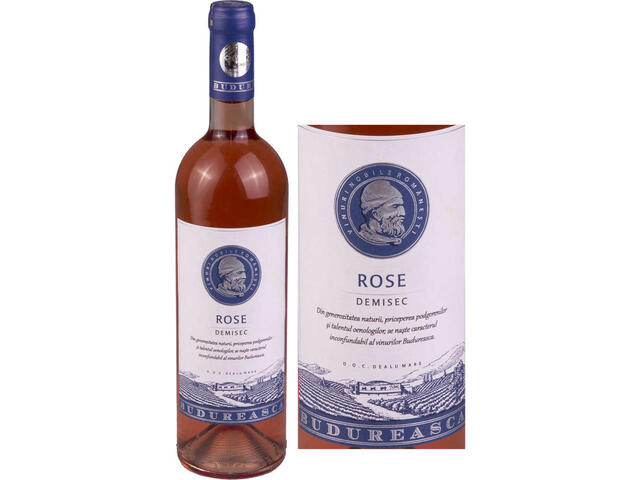 Budureasca vin rose demisec 13.5% alcool 0.75 l