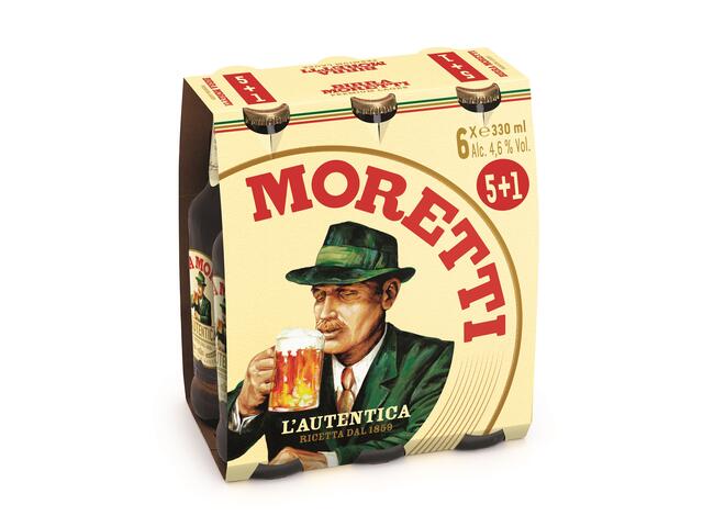 Bere Lager Blonda Birra Moretti Sticla   6X330ML